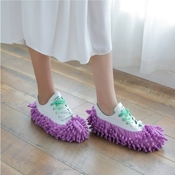 Duster Mop Slippers Shoes Cover,Soft Washable Reusable Microfiber Foot Socks US